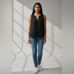 Ann Taylor Elegant Black Sleeveless Top